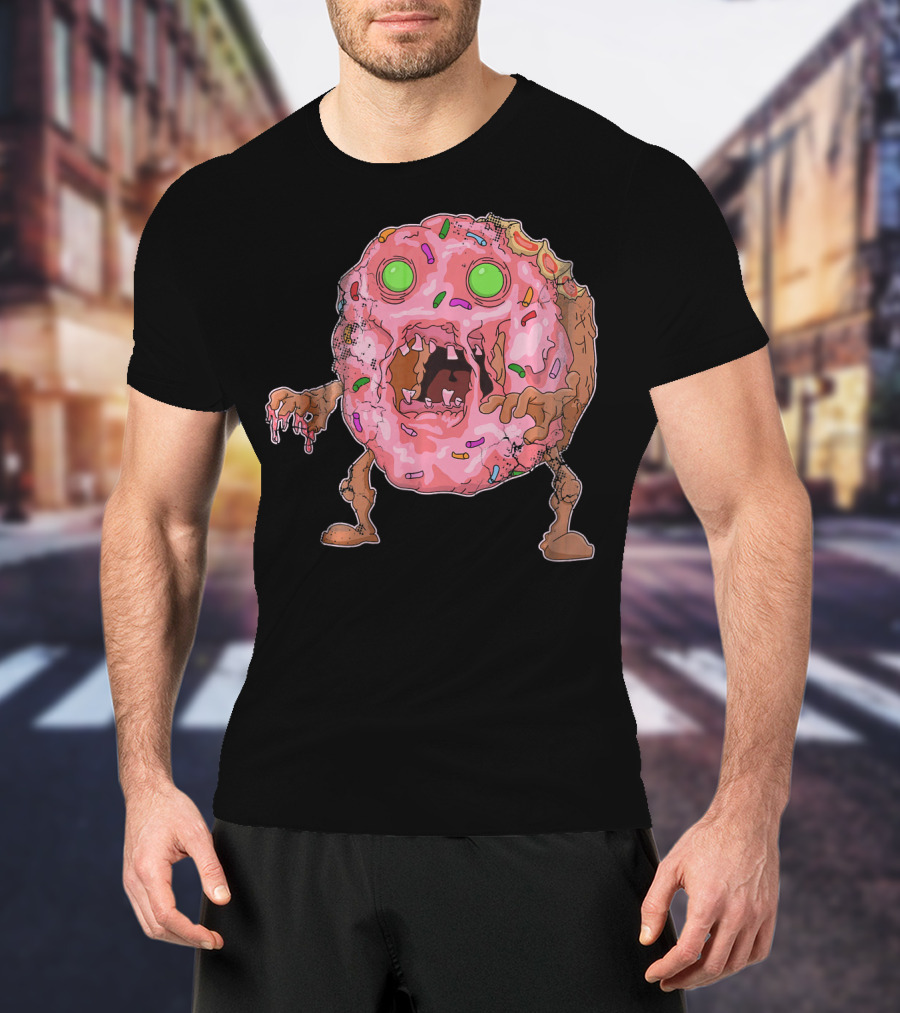 Halloween Zombie Donut Funny Zombies Hum Sprinkles Monster T-Shirt