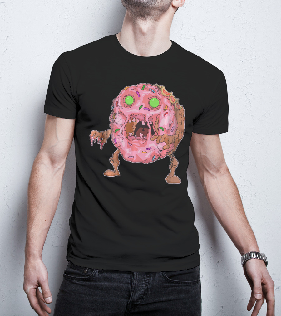 Halloween Zombie Donut Funny Zombies Hum Sprinkles Monster T-Shirt