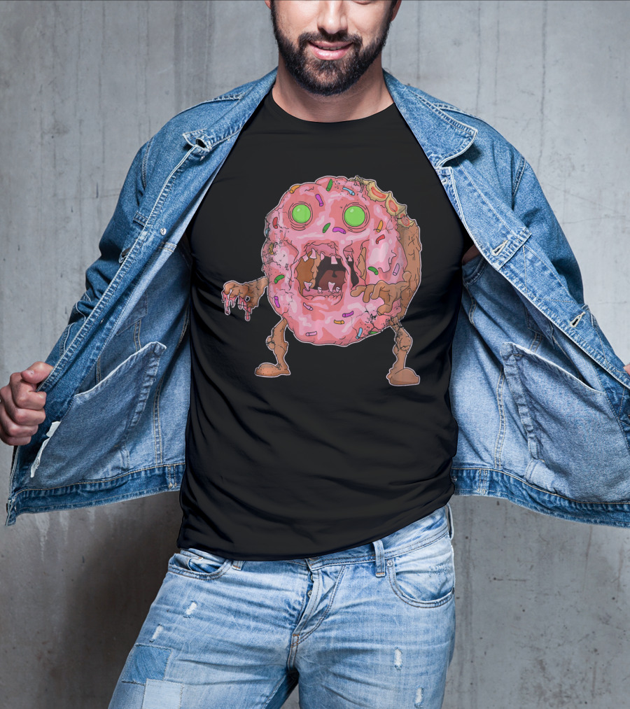Halloween Zombie Donut Funny Zombies Hum Sprinkles Monster T-Shirt