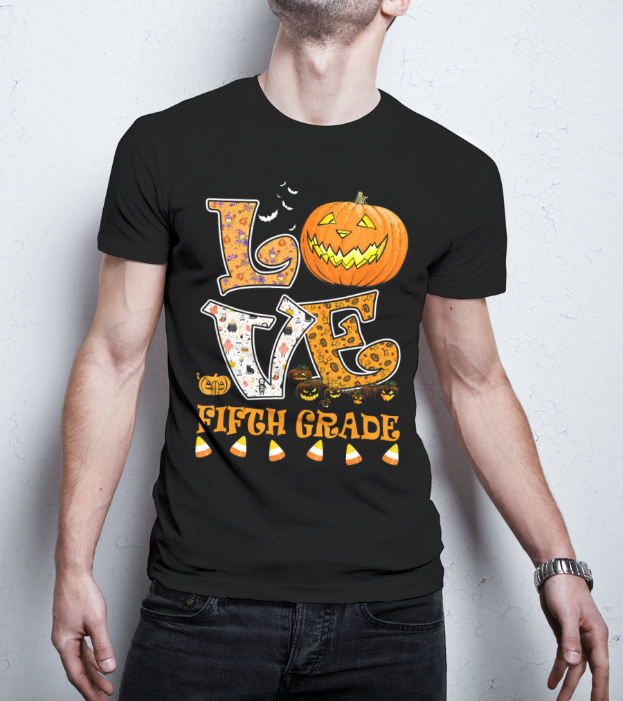 LOVE Halloween Fifth Grade T-Shirt