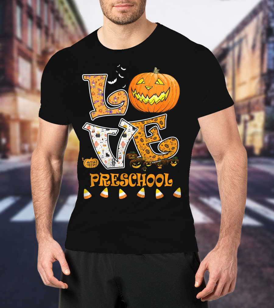 Halloween Pumpkin Love Preschool Candy Corn T-Shirt