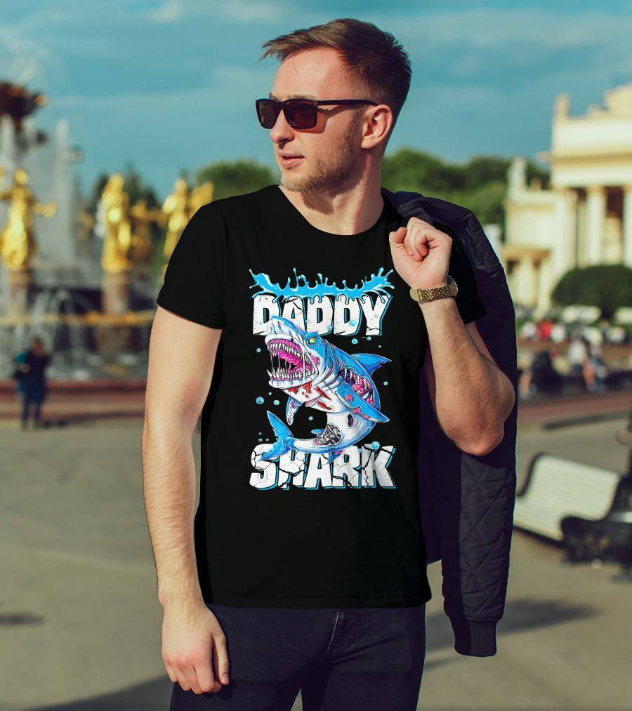 Daddy Shark Zombie Halloween T-Shirt