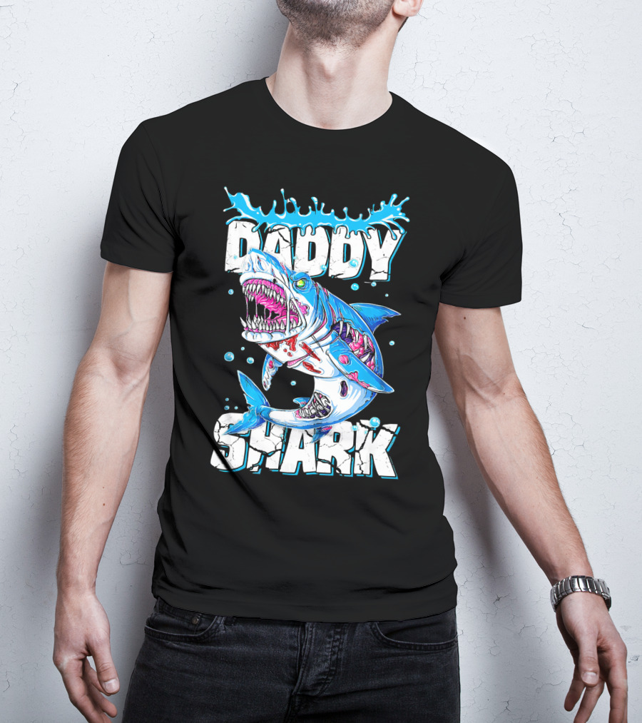 Daddy Shark Zombie Halloween T-Shirt