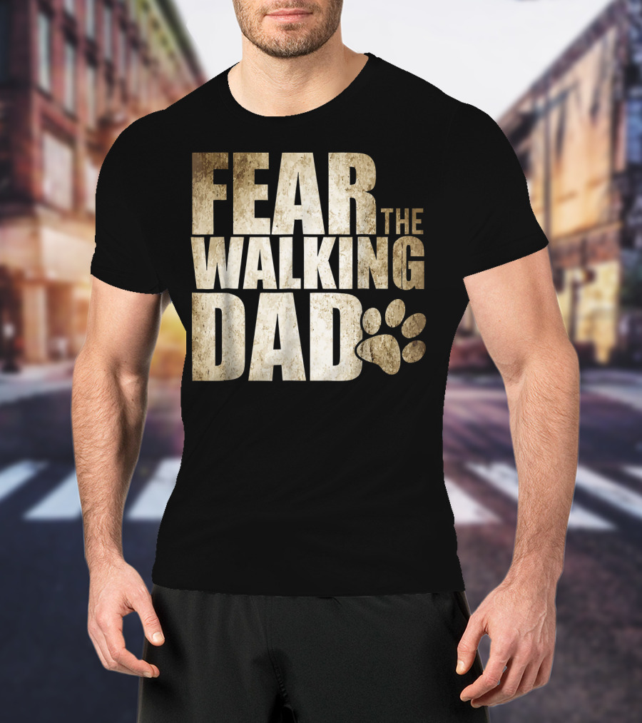 Fear The Walking Dad Paw Prints T-Shirt