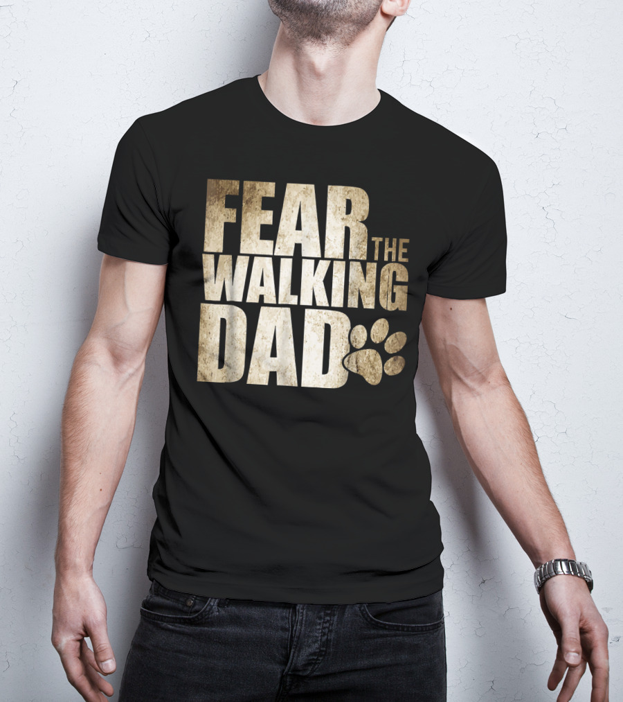 Fear The Walking Dad Paw Prints T-Shirt
