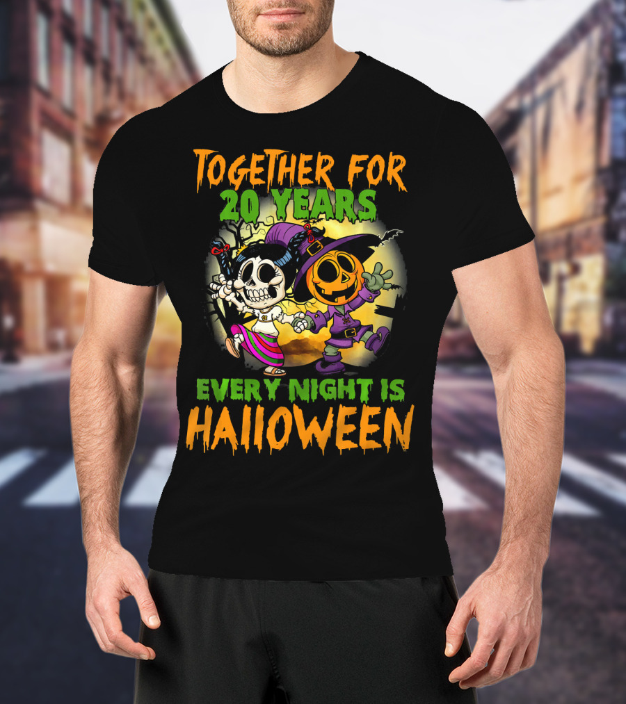 Together For 20 Years Every Night Is Halloween T-Shirt