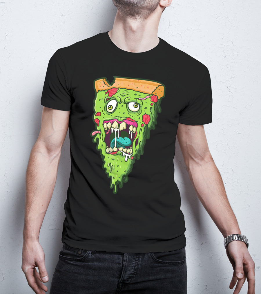 Pizza Zombie Monster Slice Fun T-Shirt