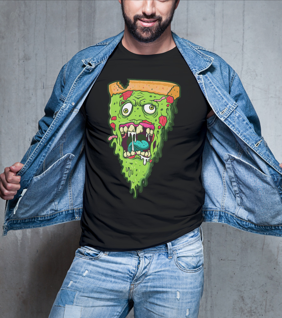 Pizza Zombie Monster Slice Fun T-Shirt