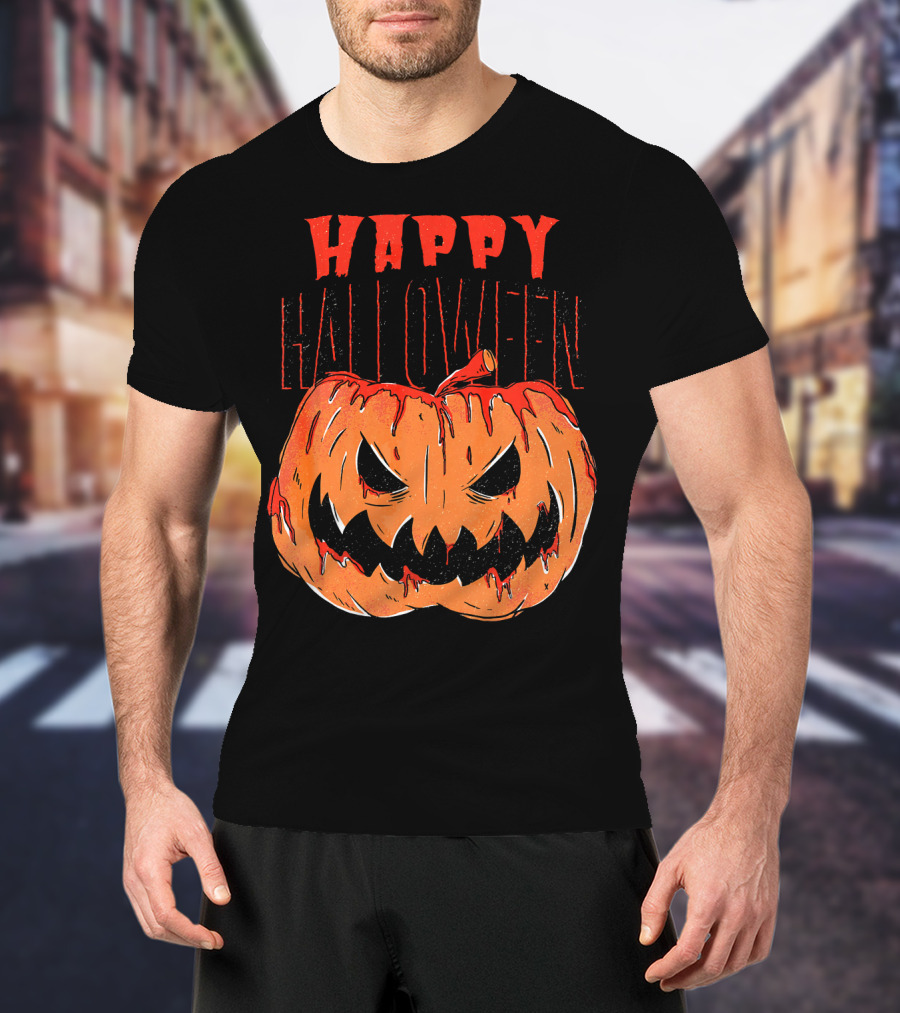 Happy Halloween Pumpkin Funny Costume Idea Cool T-Shirt