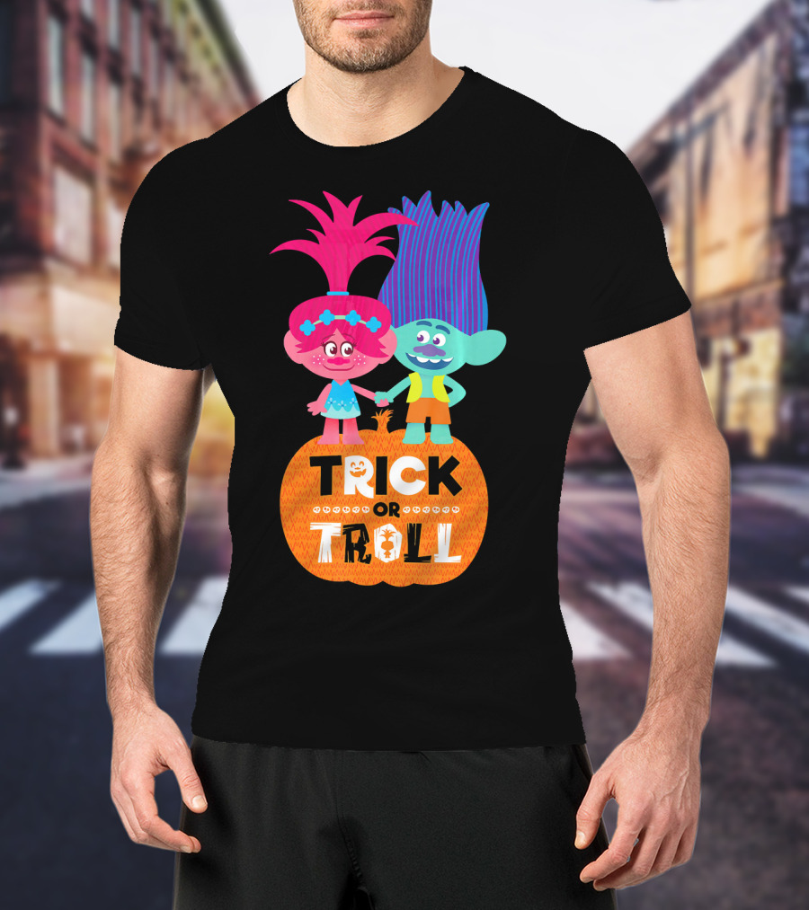 Trick Or Troll DreamWorks Trolls Halloween Pumpkin T-Shirt