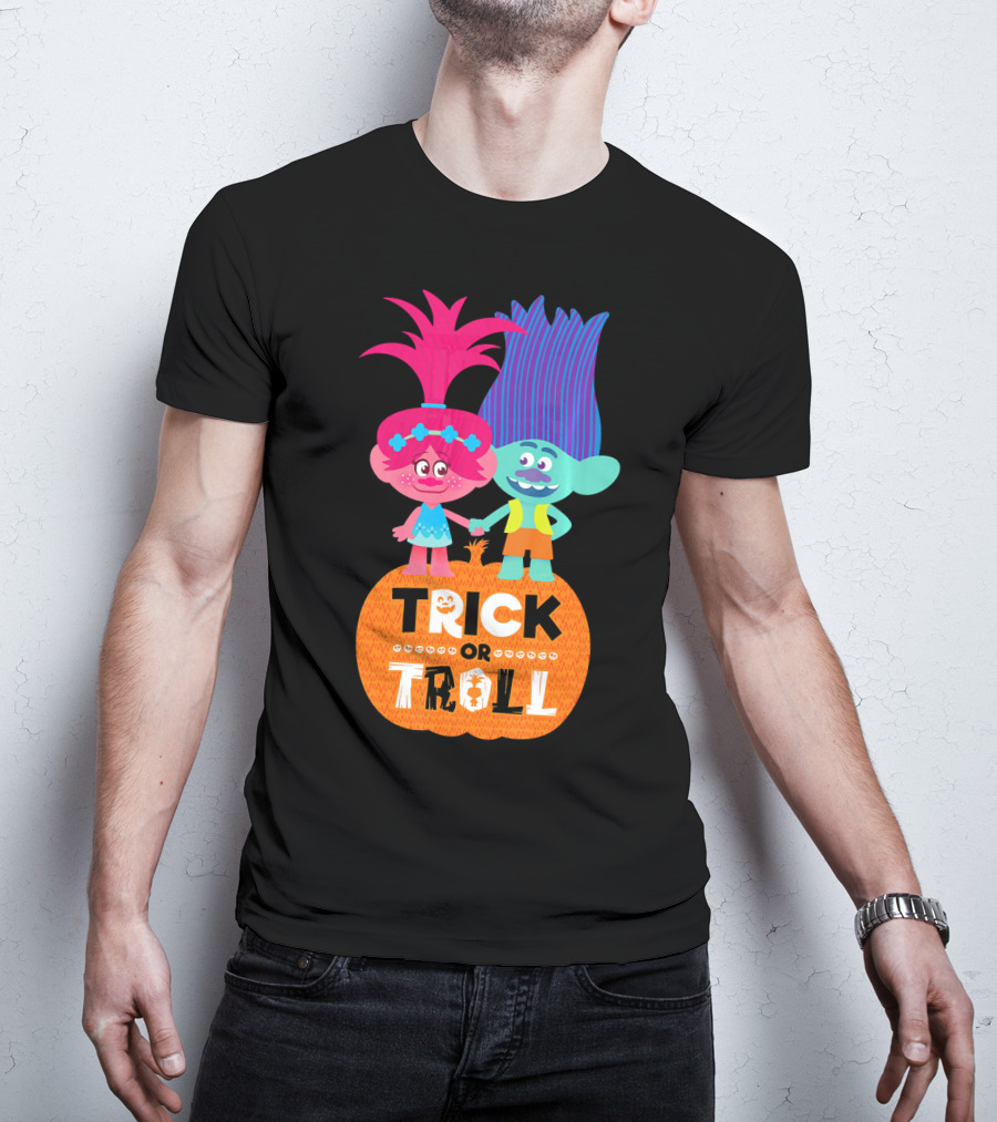 Trick Or Troll DreamWorks Trolls Halloween Pumpkin T-Shirt