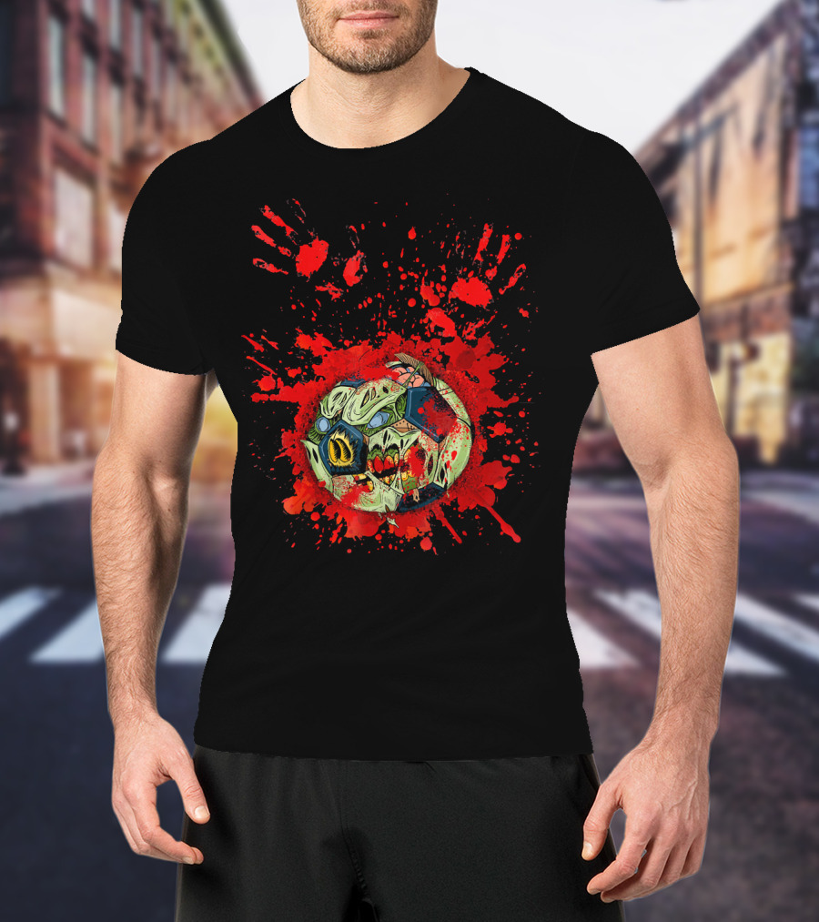 Zombie Soccer Ball Splatter T-Shirt