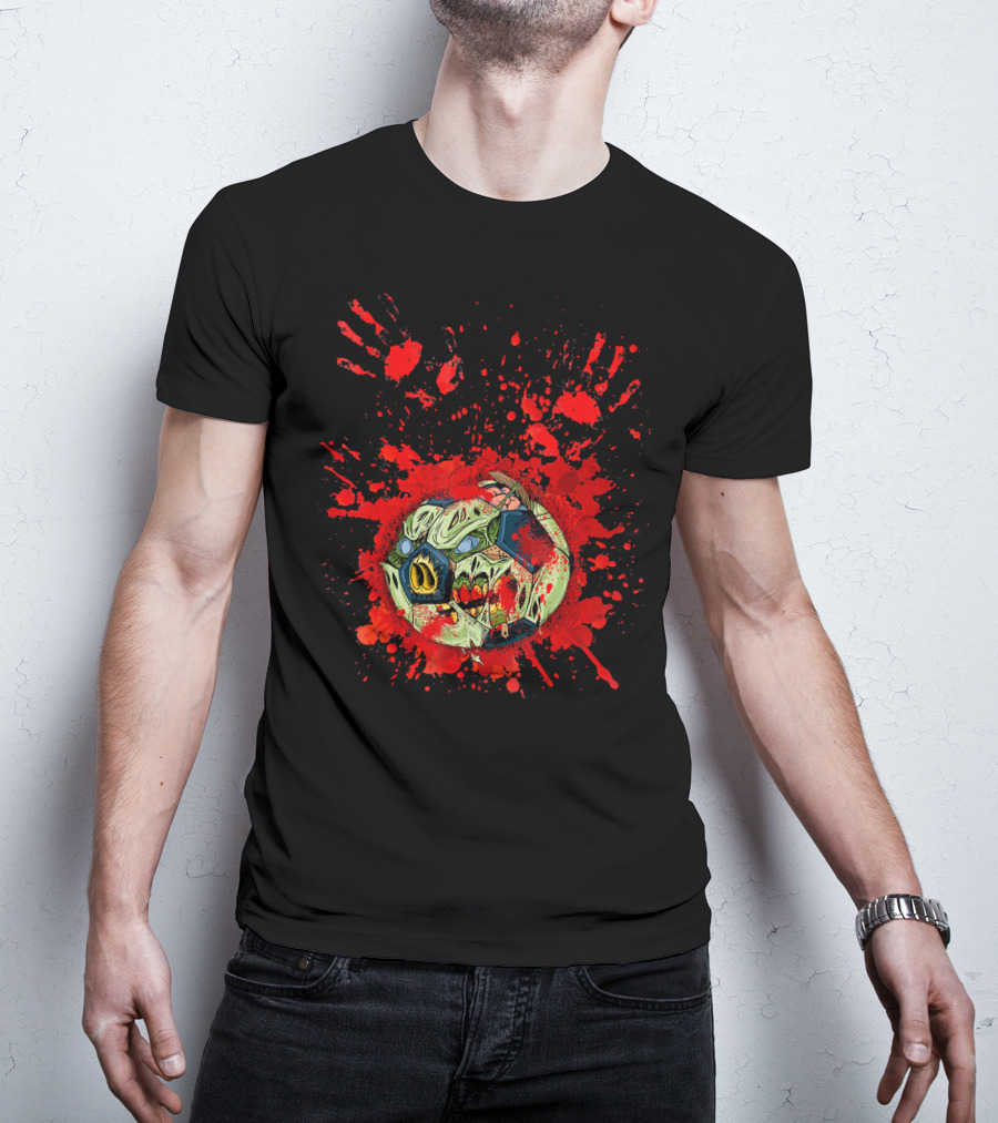 Zombie Soccer Ball Splatter T-Shirt