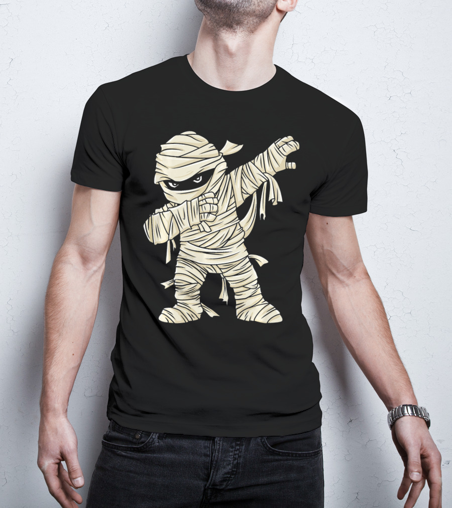 Dabbing Mummy Costume Dance Halloween Humor T-Shirt