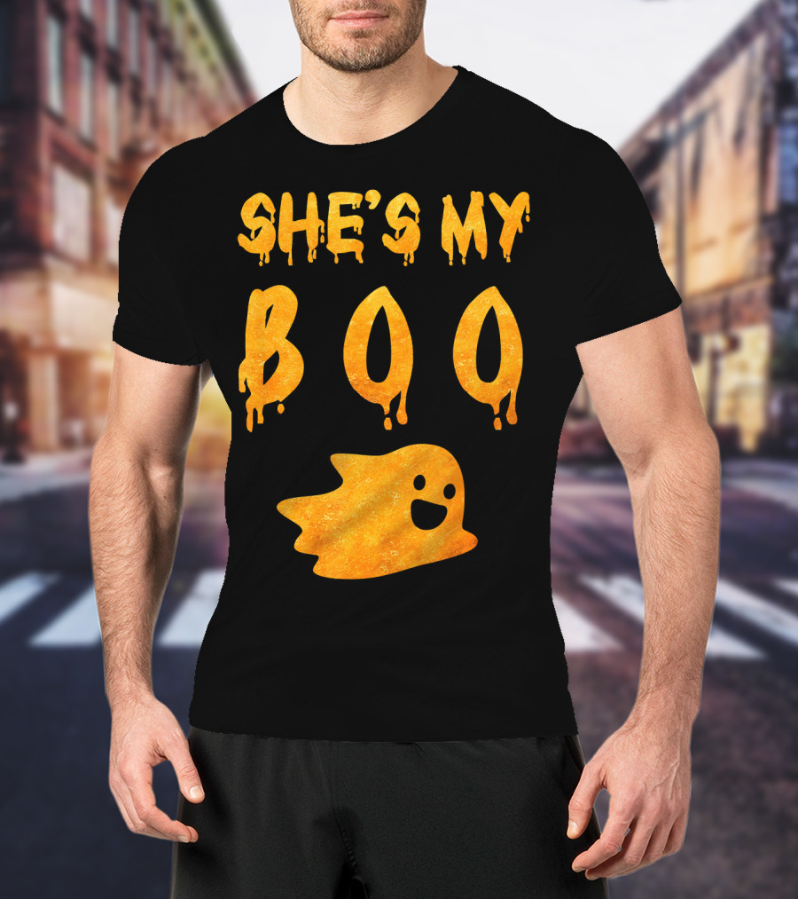 She's My Boo Funny Couples Halloween Costume T-Shirt