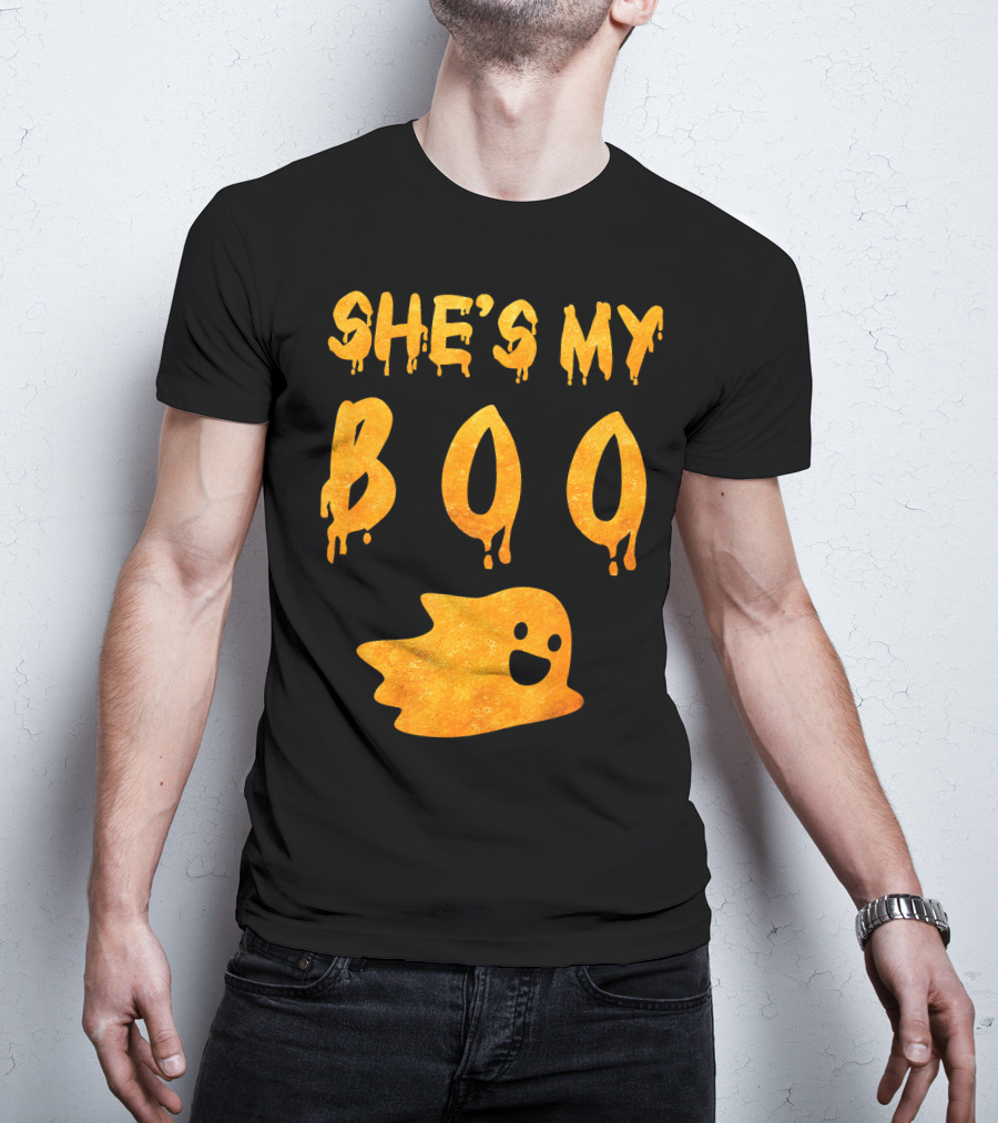 She's My Boo Funny Couples Halloween Costume T-Shirt