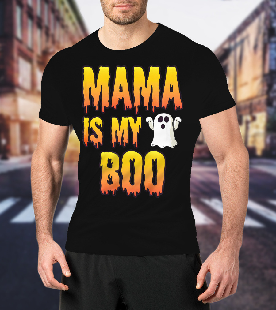Mama Is My Boo Halloween Ghost Spirit T-Shirt