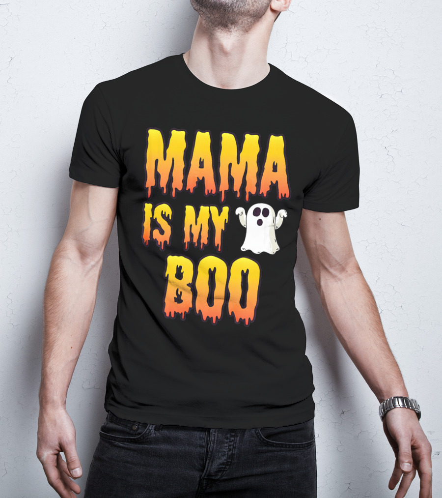 Mama Is My Boo Halloween Ghost Spirit T-Shirt