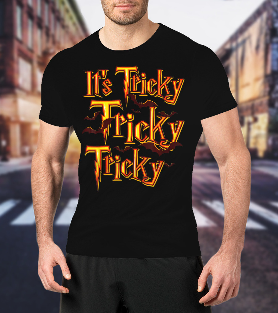 It's Tricky Tricky Tricky With Bats And Lightning-Inspired Font T-Shirt
