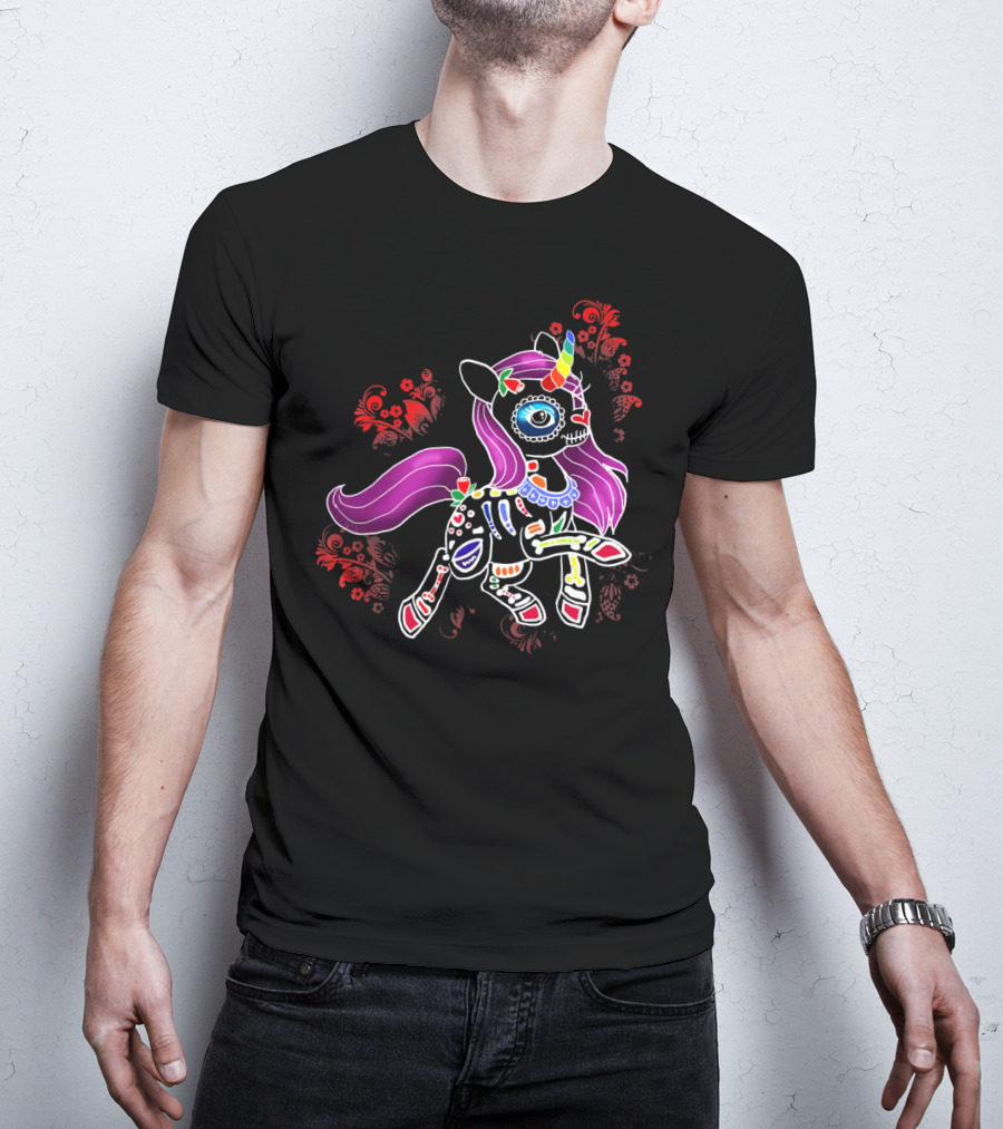 Unicorn Skeleton Dia De Los Muertos Unicorn T-Shirt