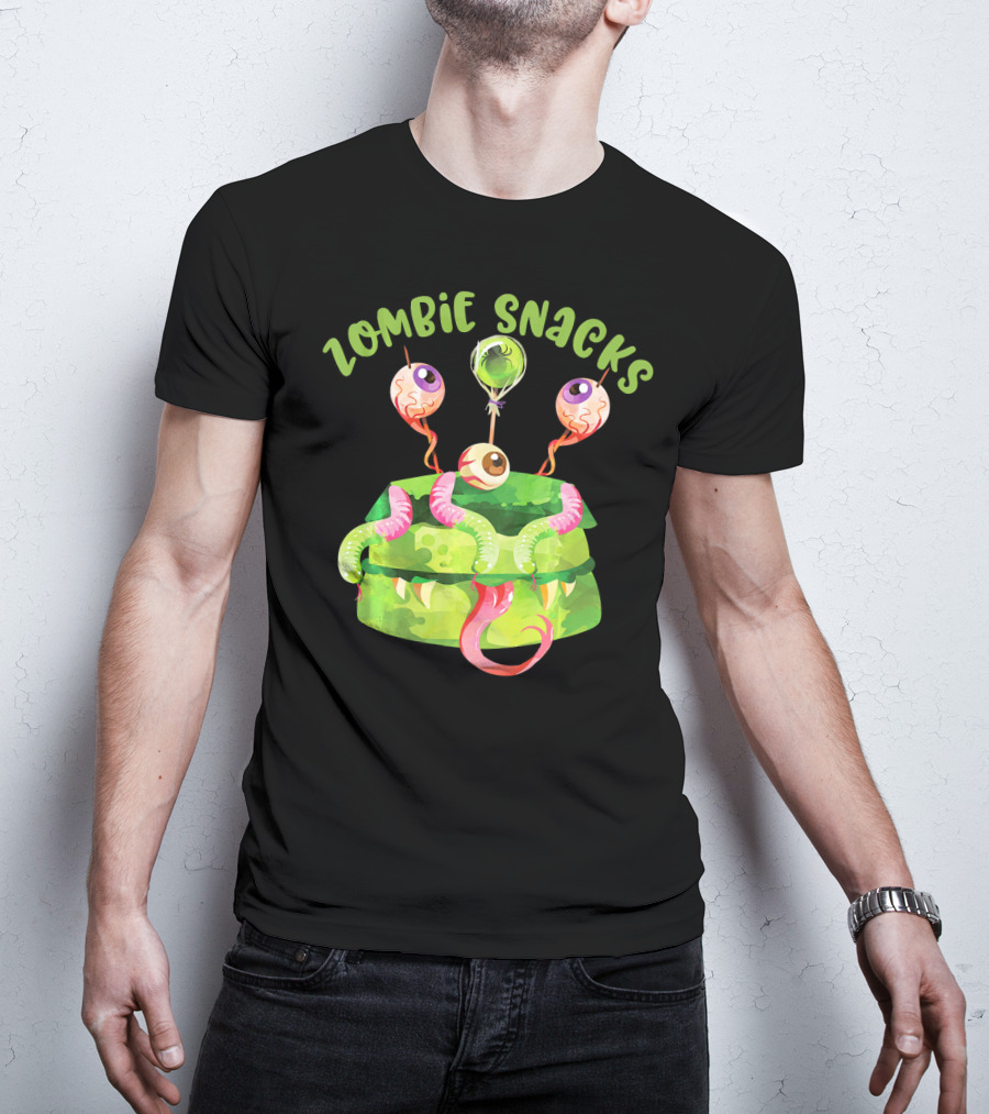 Zombie Snacks Halloween Fun Eyeballs T-Shirt