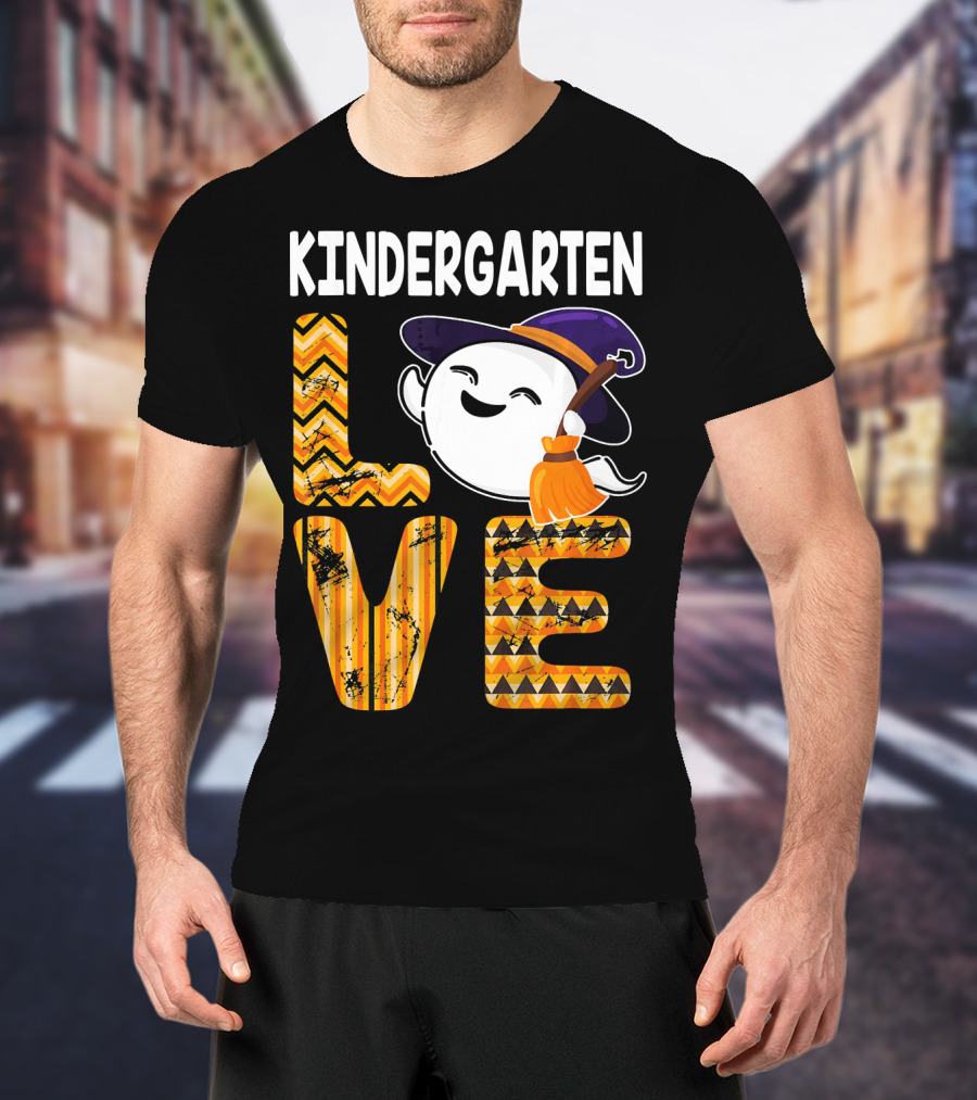 Kindergarten Love Cute Boo Ghost Halloween T-Shirt