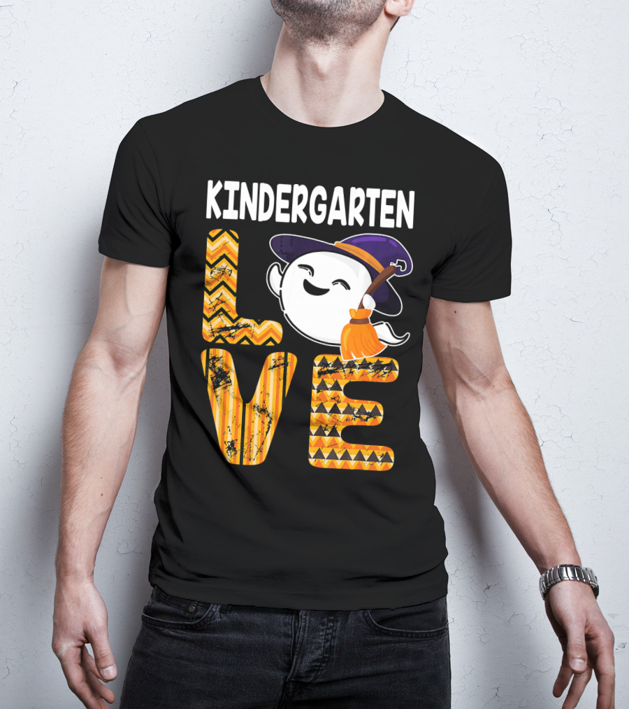 Kindergarten Love Cute Boo Ghost Halloween T-Shirt