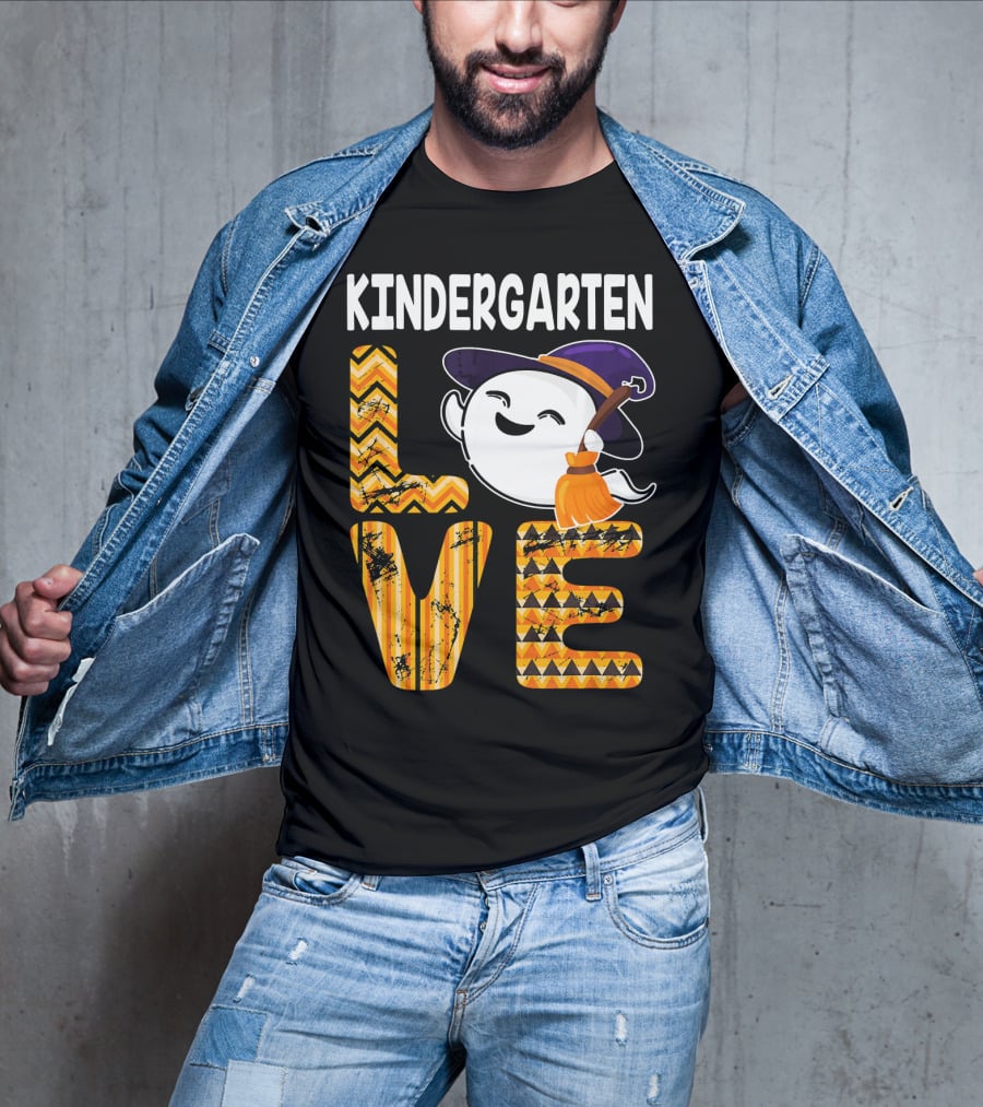 Kindergarten Love Cute Boo Ghost Halloween T-Shirt