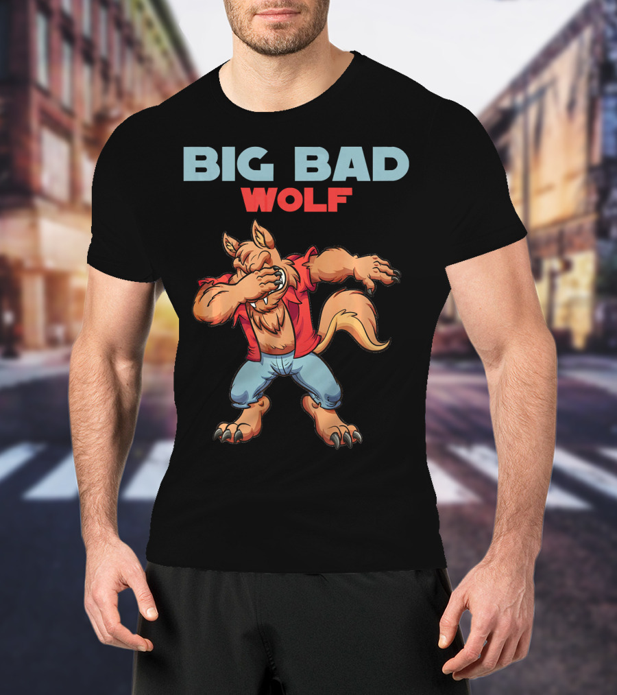 Big Bad Wolf Dabbing Halloween Costume T-Shirt