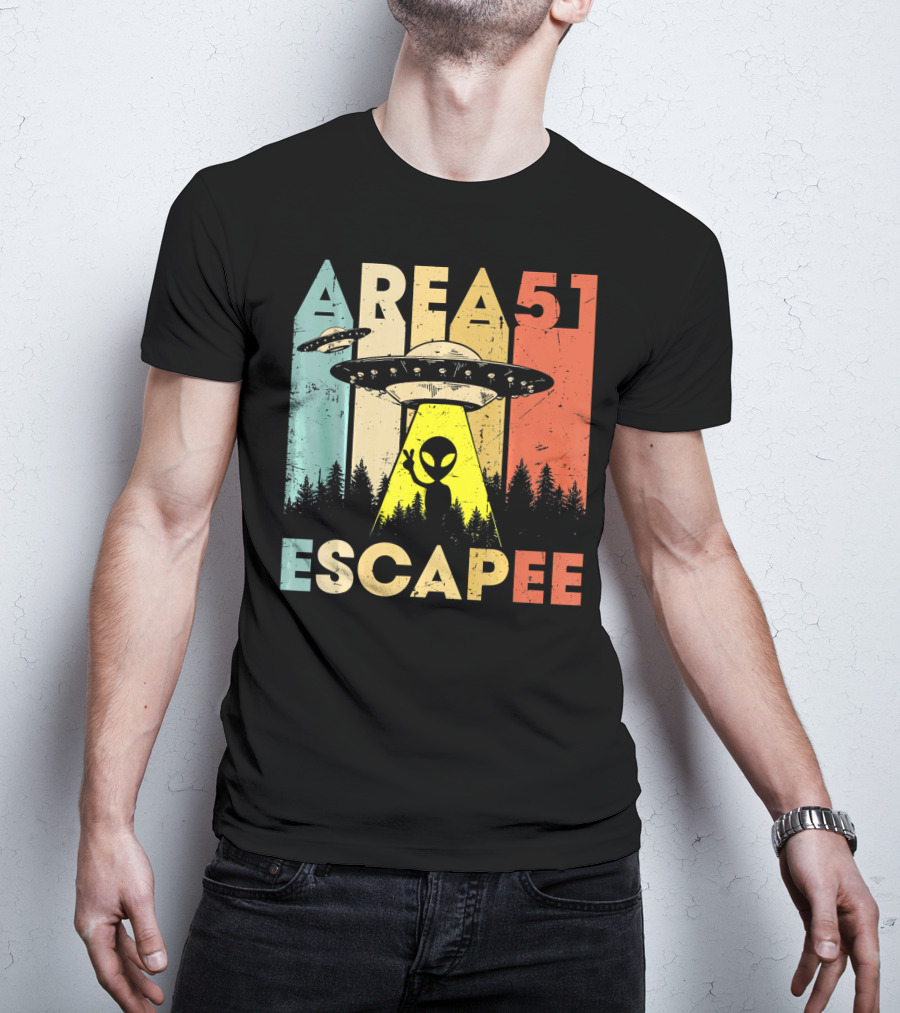 Area 51 Escapee UFO Alien Vintage Halloween Costume T-Shirt