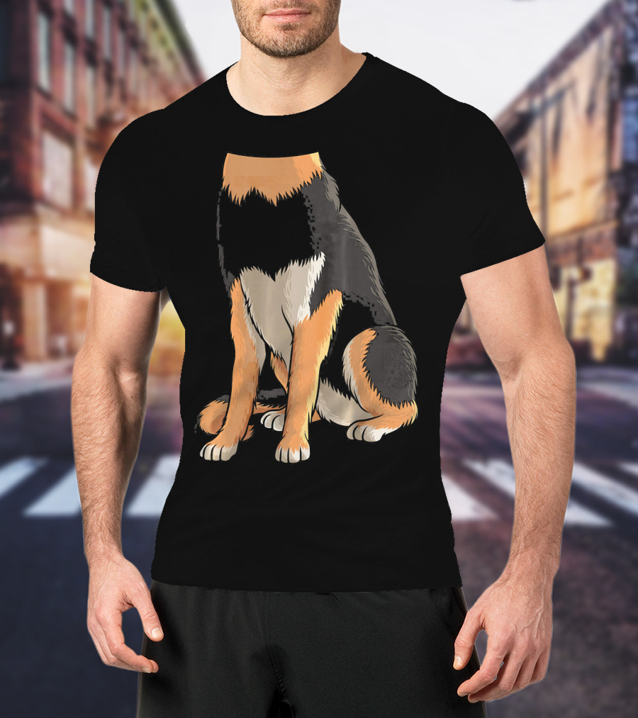 Cool German Shepherd Dog Halloween Costume Headless T-Shirt