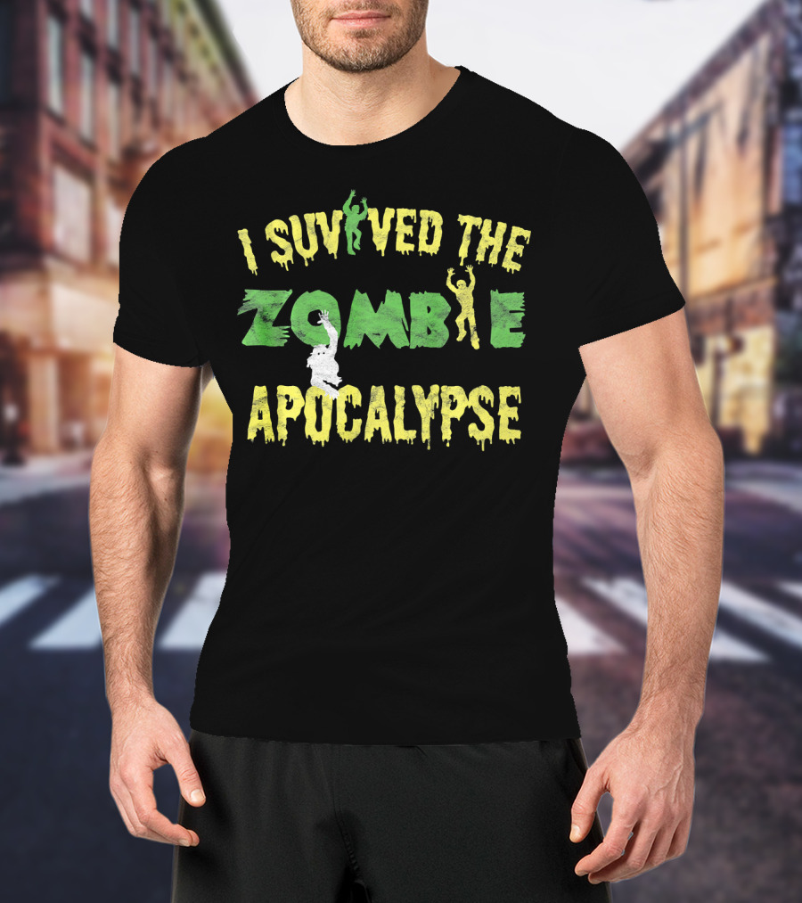 I Survived The Zombie Apocalypse Halloween T-Shirt