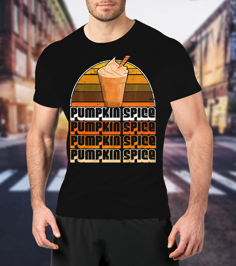 Vintage Pumpkin Spice Frappe Retro Pumpkin Spice Coffee T-Shirt