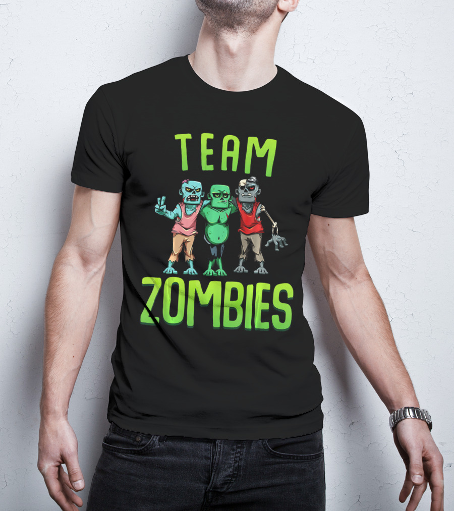 Team Zombies Matching Halloween Zombie Characters T-Shirt