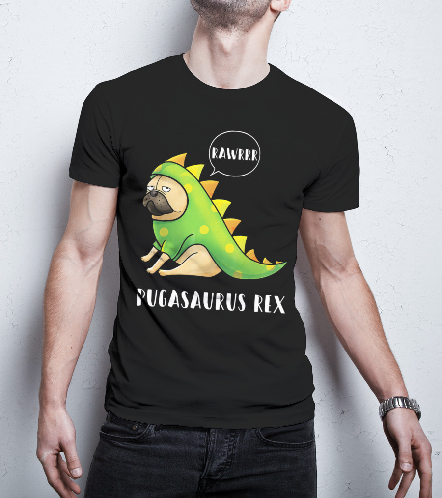 Halloween Pugasaurus Rex Rawrrr Pug T-Shirt