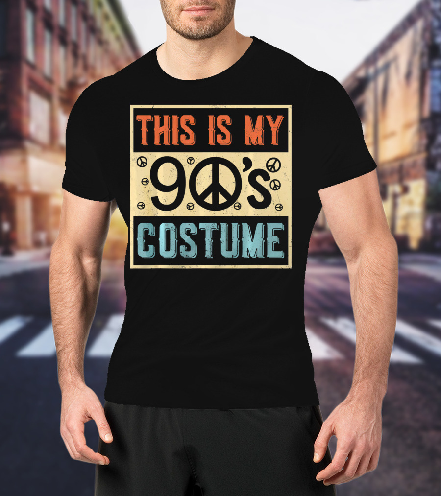 This Is My 90s Costume Peace Sign Halloween 1990 T-Shirt