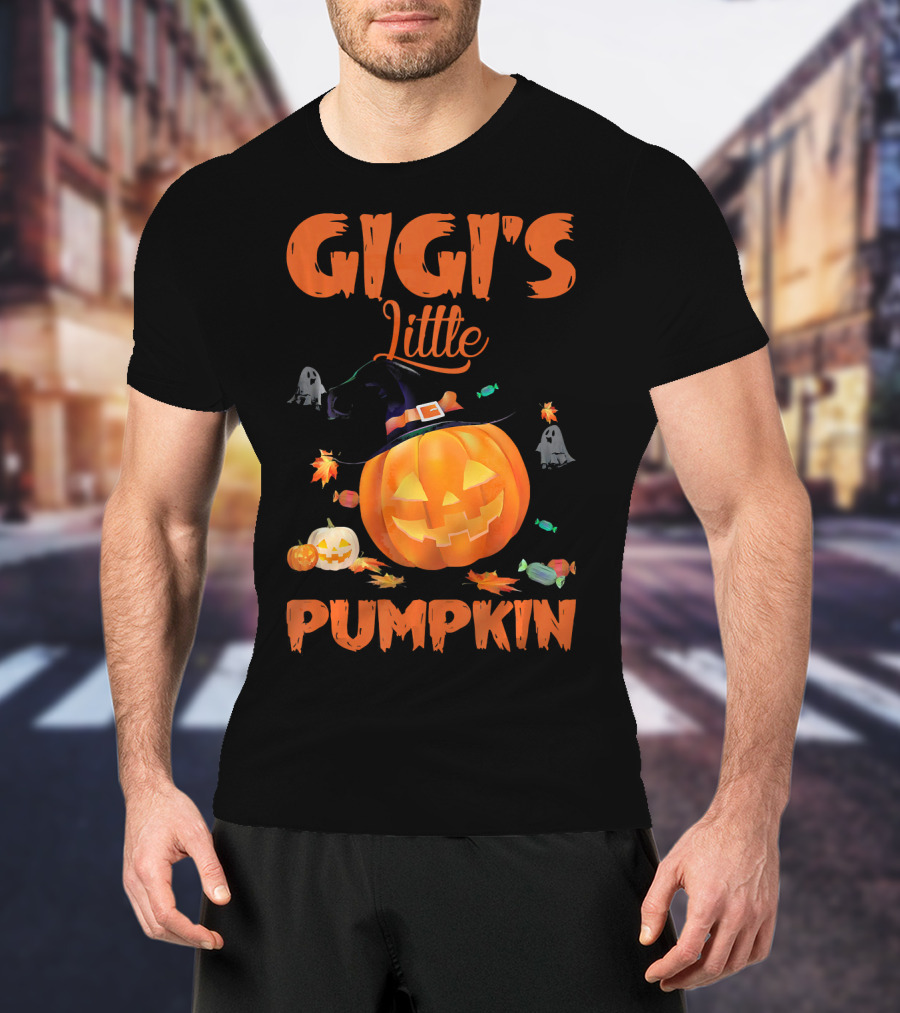 Gigi's Little Pumpkin Halloween Ghosts Candy Jack-O'-Lantern T-Shirt