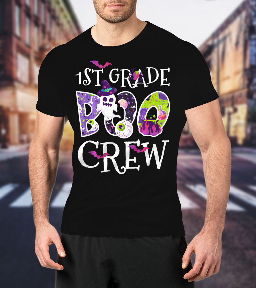 1st Grade Boo Crew Halloween Funny Costume T-Shirt