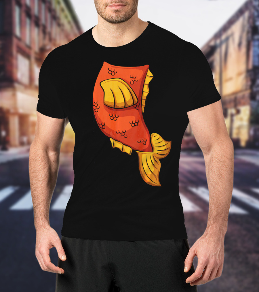 Fish Costume For Halloween Goldfish Tail T-Shirt