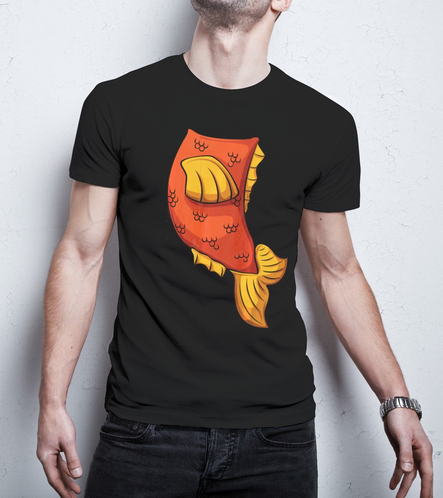 Fish Costume For Halloween Goldfish Tail T-Shirt