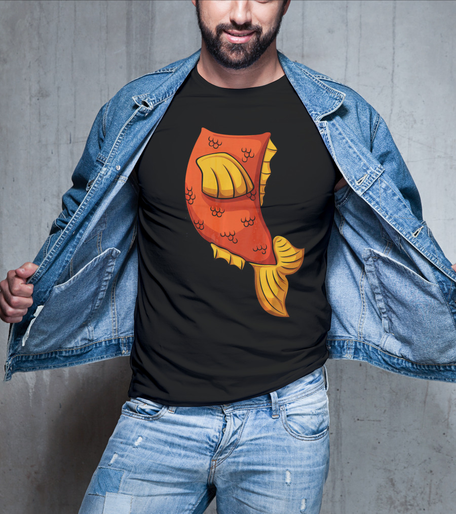 Fish Costume For Halloween Goldfish Tail T-Shirt