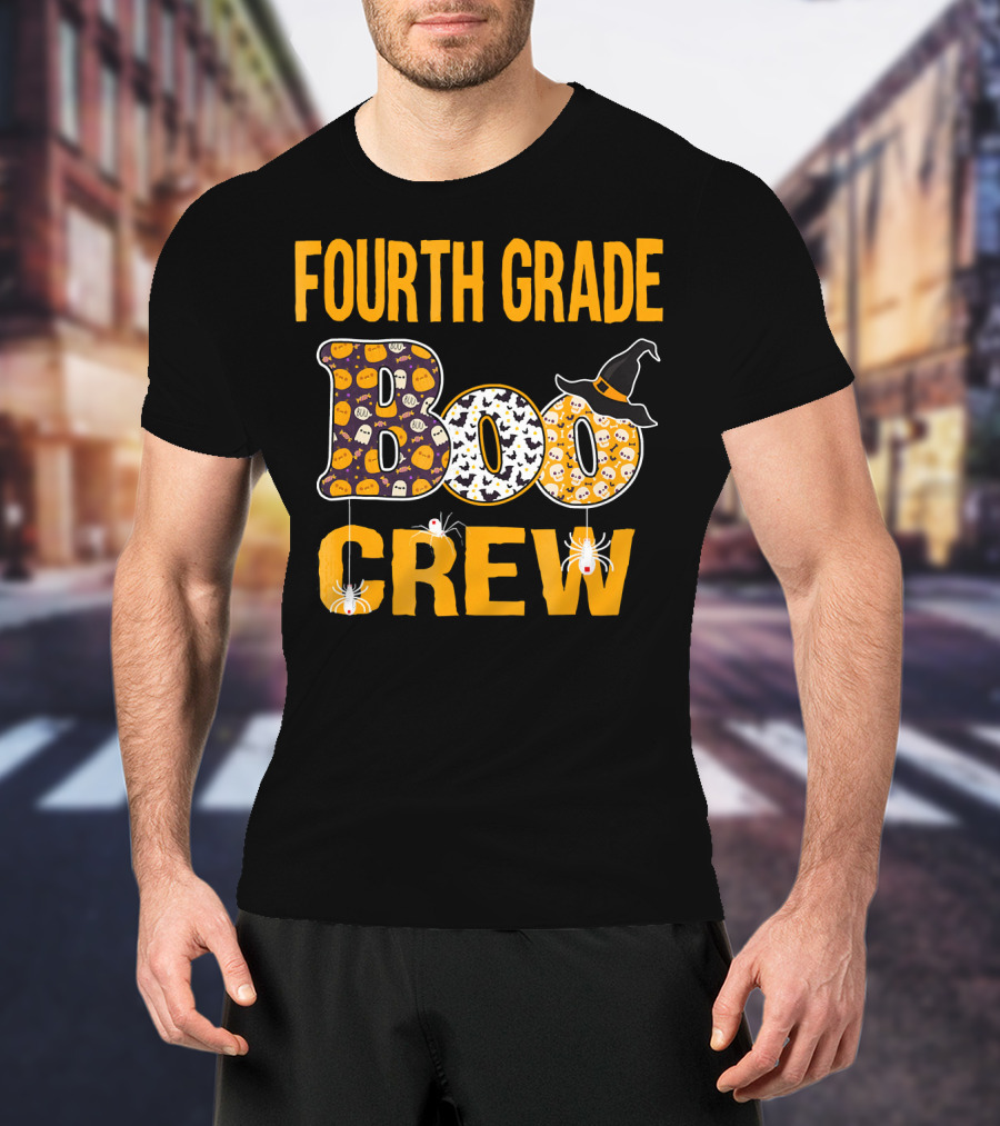 Fourth Grade Boo Crew Halloween Theme Teacher Gift T-Shirt