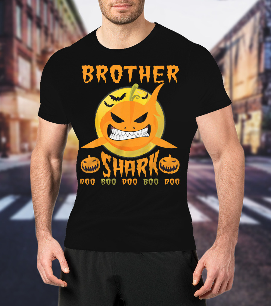 Brother Shark Doo Boo Boo Pumpkin Halloween T-Shirt