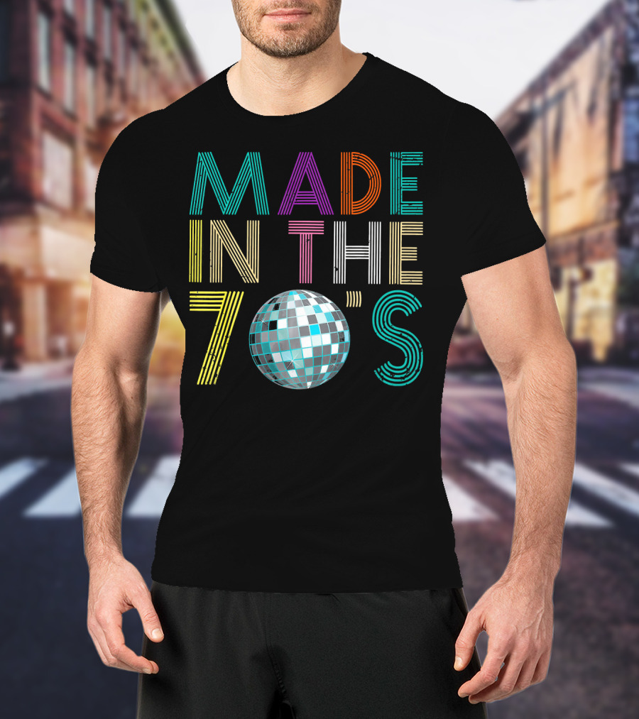 Made In The 70's Disco Ball Style Retro Costume T-Shirt