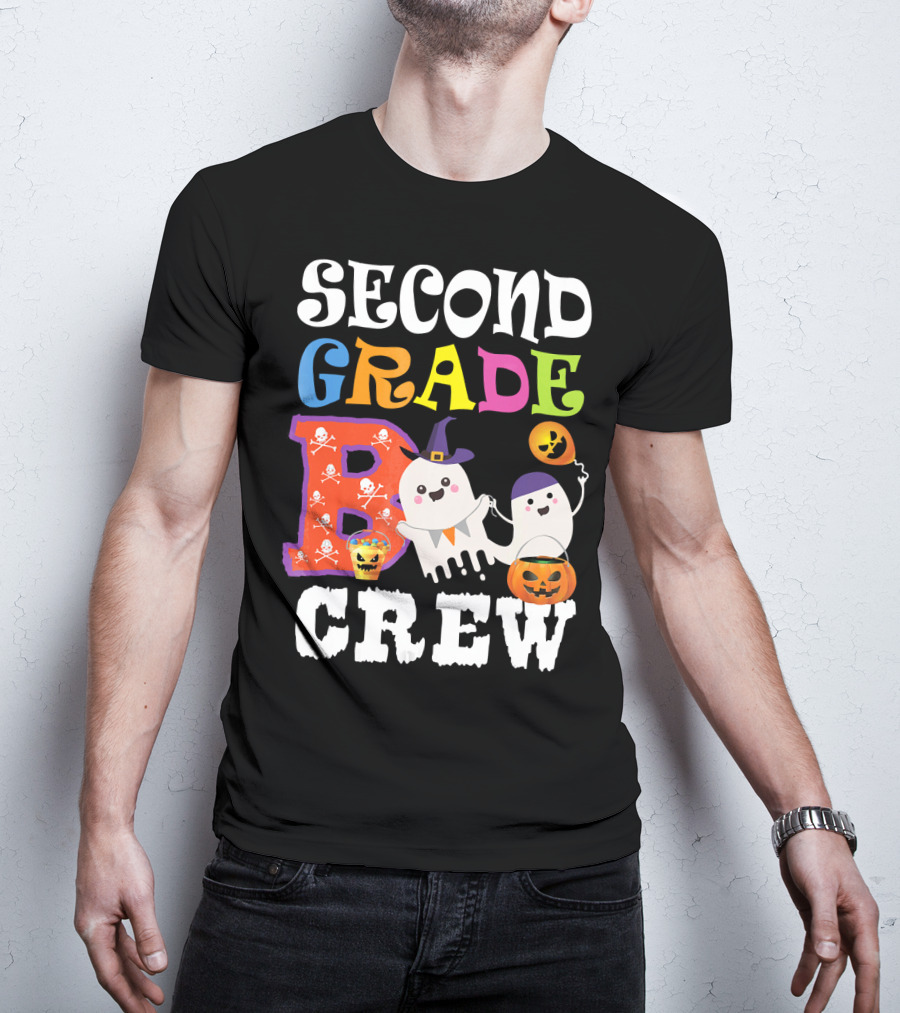 Halloween Second Grade Boo Crew Ghosts And Pumpkins T-Shirt