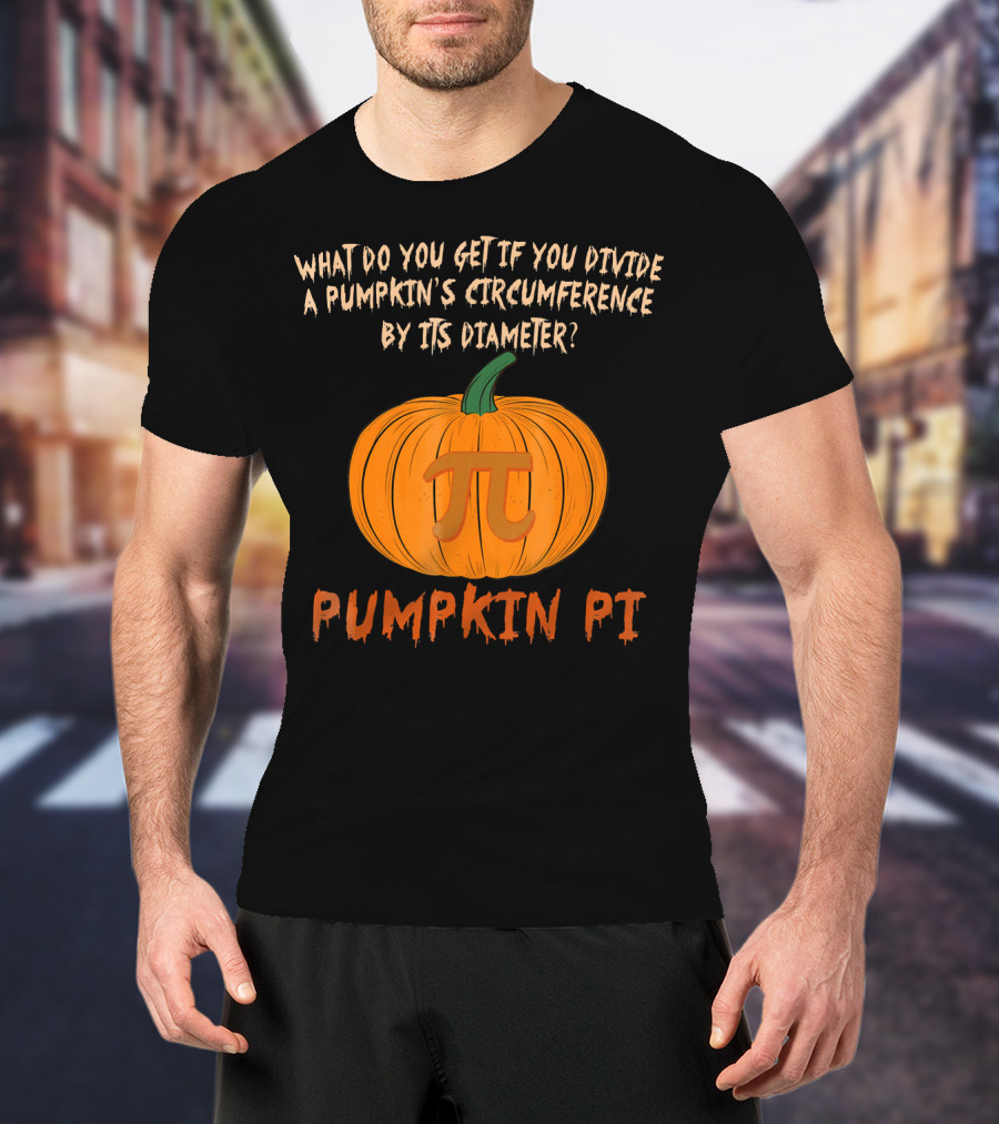 Pumpkin Pi Funny Math Lovers Halloween Pun T-Shirt