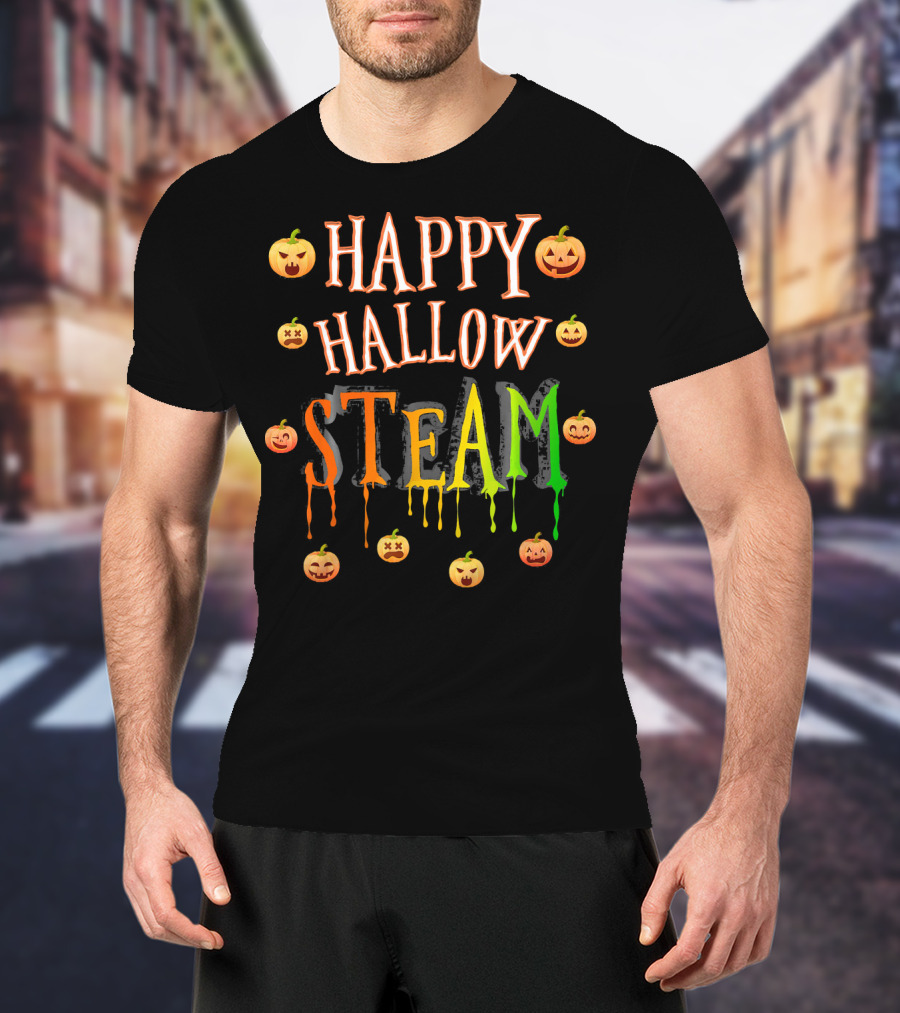 Happy Hallow STEAM Pumpkin Faces T-Shirt