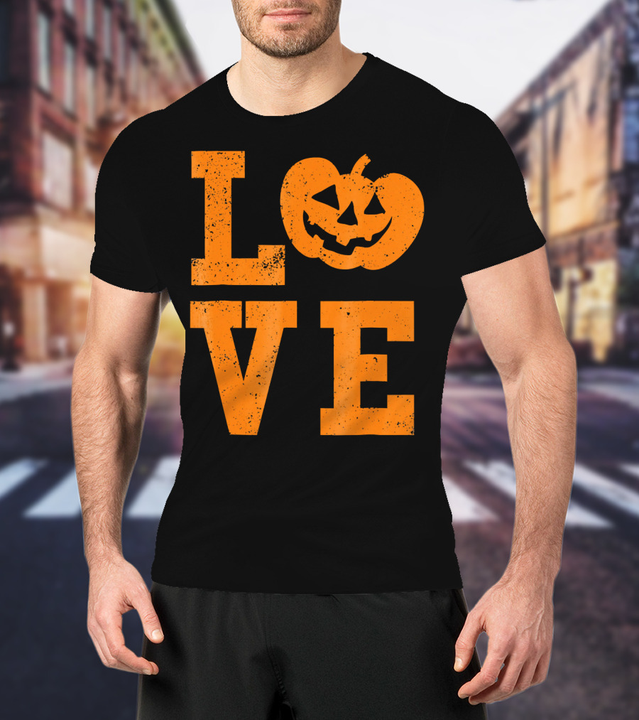 LOVE Halloween Funny Jack O Lantern T-Shirt