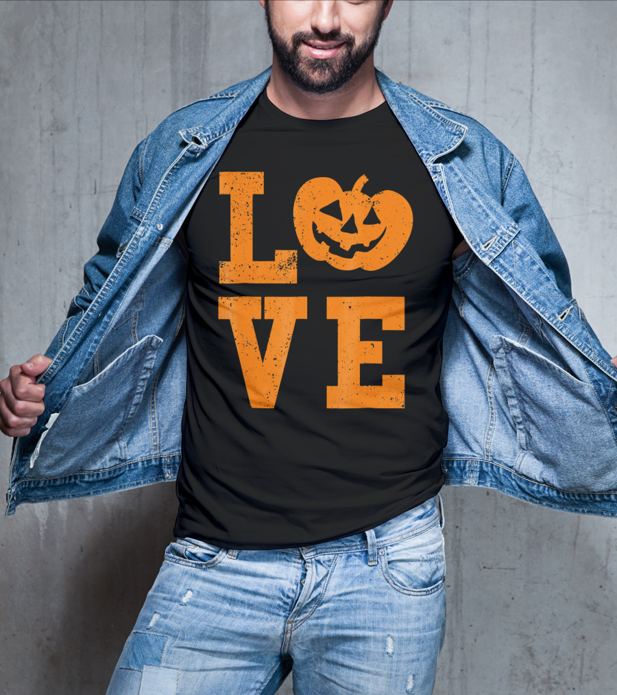 LOVE Halloween Funny Jack O Lantern T-Shirt