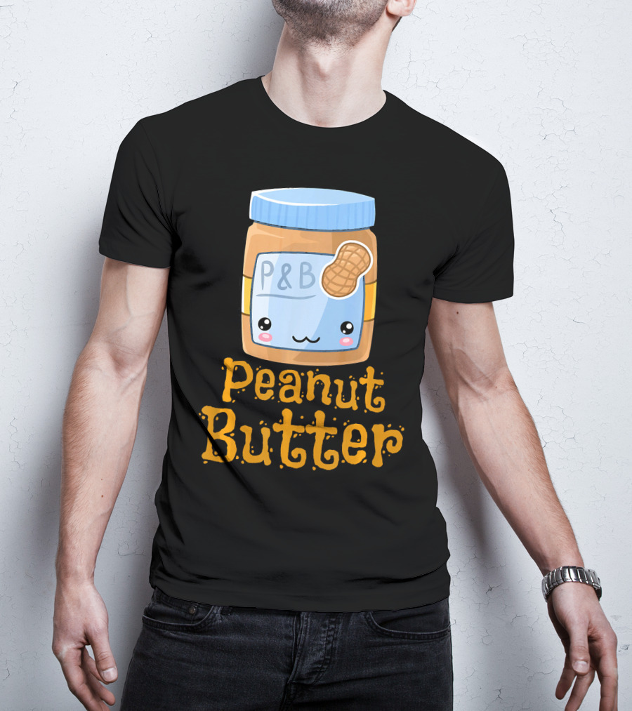 Kawaii Peanut Butter P&B Cute Face Jar T-Shirt